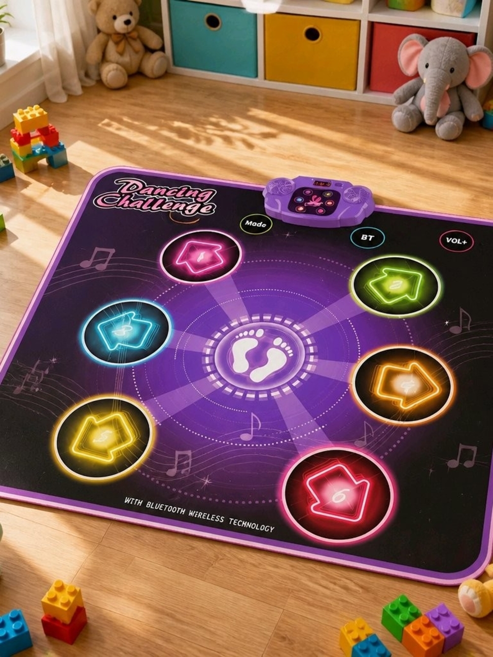 Bluetooth Dance Mat - Purple LED Rhythm Pad